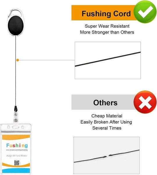 20pcs Retractable Id Badge Holders Id Badge Reels With Clip Retractable Badge Ho Carousel 4