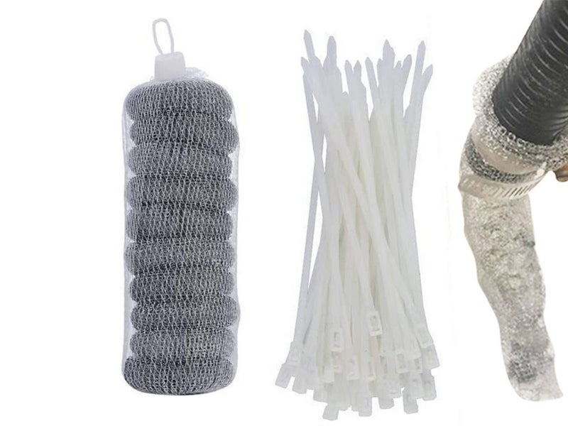 12Pcs Washing Machine Lint Traps Laundry Mesh Washer Hose Filter with Cable Ties Carousel 1