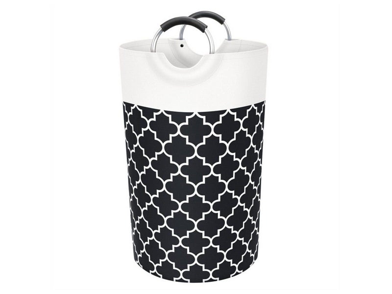 82L Collapsible Laundry Basket Foldable Laundry Hamper Clothes Hamper Black Carousel 2