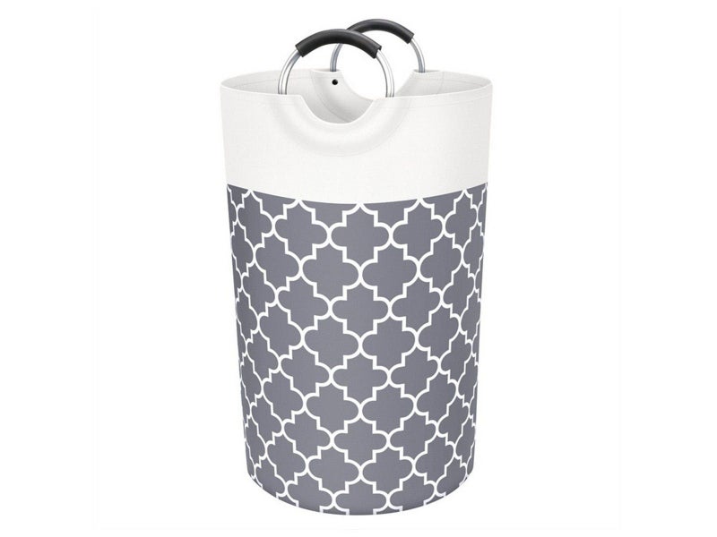 82L Collapsible Laundry Basket Foldable Laundry Hamper Clothes Hamper Grey Carousel 2
