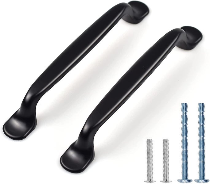 12 Pcs Black Kitchen Handle, Cabinet Pulls, Cupboard Pulls, Drawer Pulls With 2 Carousel 1