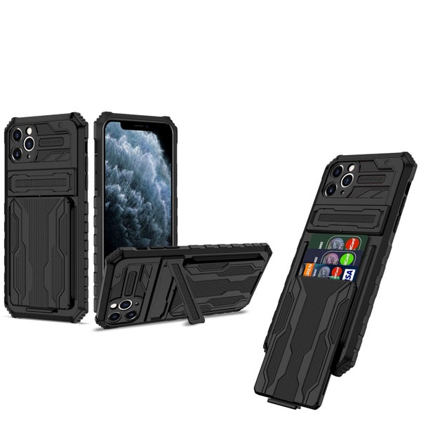 iPhone 11 Pro Max Case With Card Holder i-crystal Fashion phone case BLACK Carousel 1