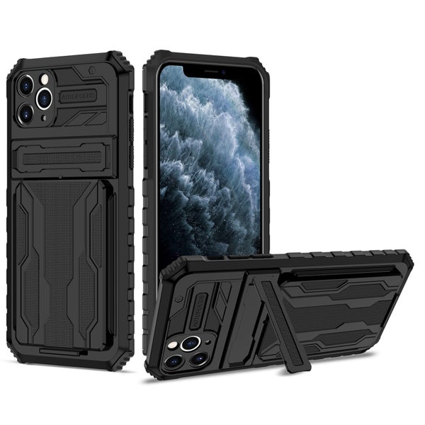 iPhone 11 Pro Max Case With Card Holder i-crystal Fashion phone case BLACK Carousel 2