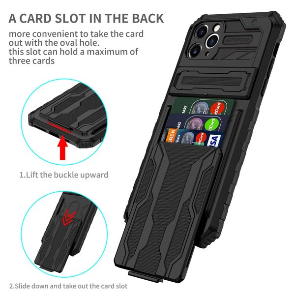 iPhone 11 Pro Max Case With Card Holder i-crystal Fashion phone case BLACK Carousel 10