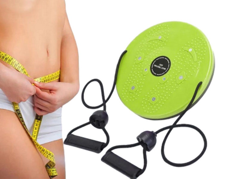 Twist Waist Board Foot Sole Massage Balance Rotating Disc with Drawstring Green Carousel 4