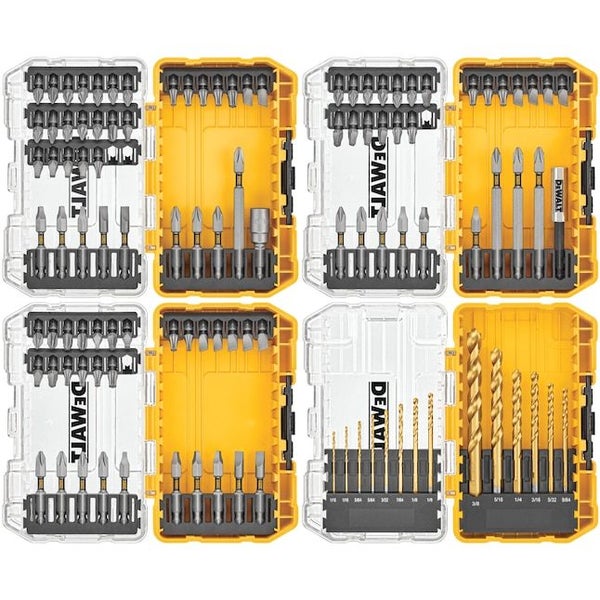DEWALT DWA110SET Tough Grip Magnetic Screwdriver & Drill Bits Set With 4 Cases Carousel 1