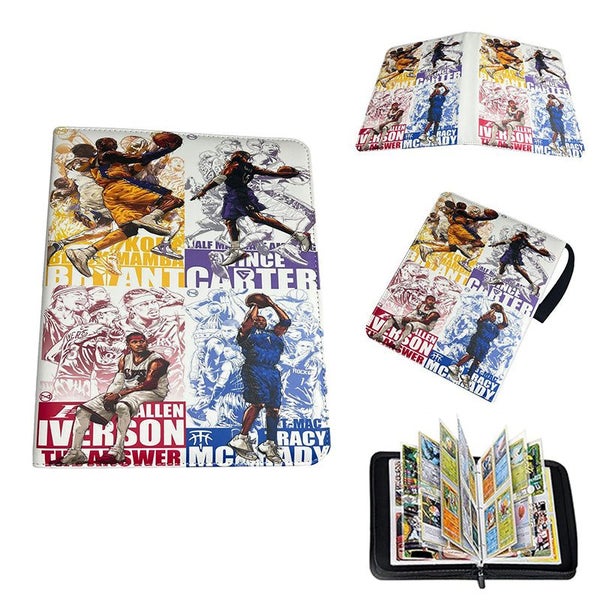 Basketball Card Binder 400 Pockets Trading Cards Holder Card Collectors Album-H Carousel 1