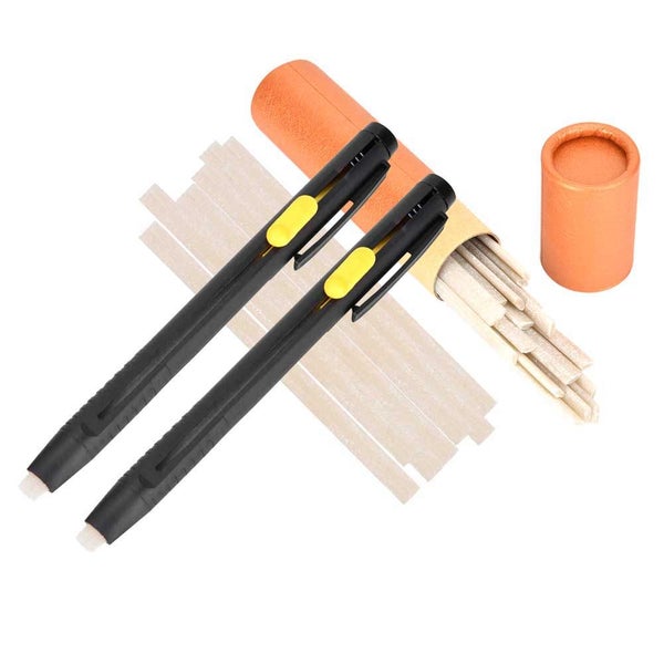 fabric marker Auto Vanishing Leather Fabric Marker 2pcs Pen Shells 20 Wax Strips Carousel 1