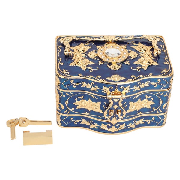 rectangle trinket jewelry box small enameled trinket box organizer Vintage Carousel 8