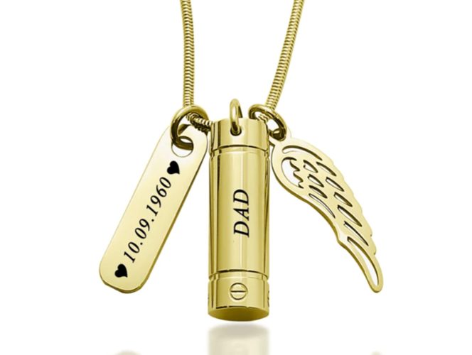 Personalised Memory Ashes Necklace - Carry your loved one with you always! Carousel 1
