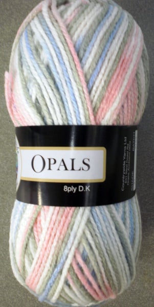 OPALS #21 ACRYLIC YARN DK 50g Multi White Blue Pink Green Carousel 1