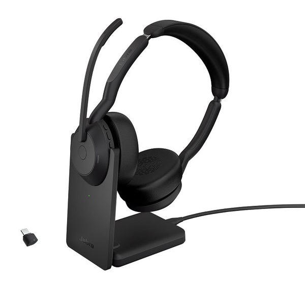 Jabra Evolve2 55 Bluetooth Headset - UC, Stereo, USB-C, With Stand (25599-989... Carousel 1