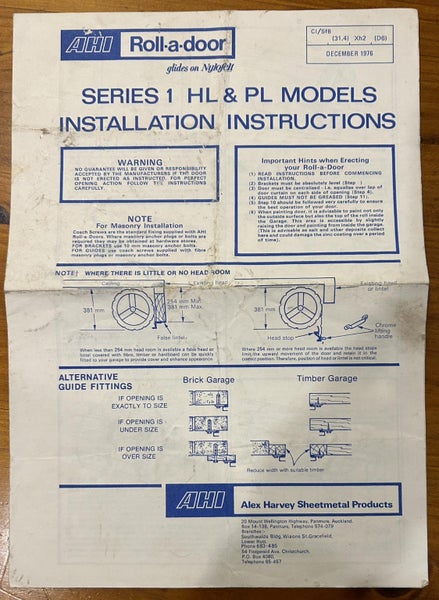 BUILDING/ CONSTRUCTION MEMORABILIA - AHI Roll-a-door Home Brochure December 1976 Carousel 1