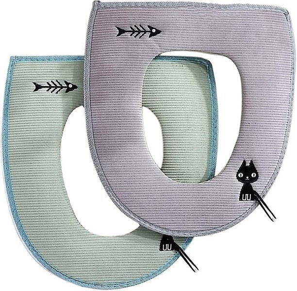 2 Pack Universal Heated Toilet Seat Covers With Zipper - Thick Toilet Seat Cove Carousel 1