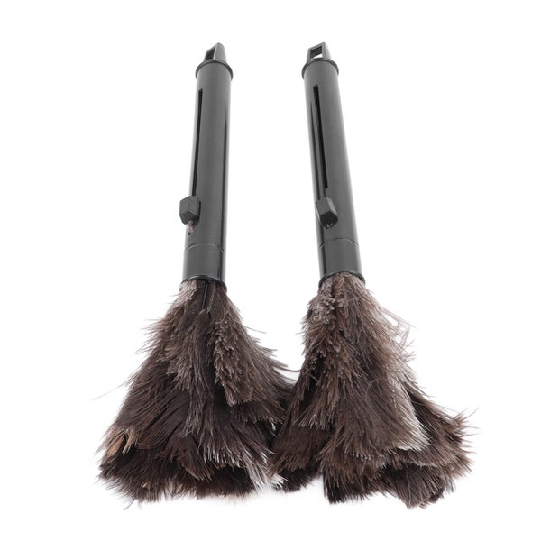 ostrich feather duster feather duster 2Pcs Retractable Feather Duster Ostrich Carousel 1