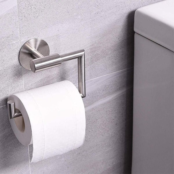 304 Stainless Steel Perforated Free Roll Paper Holder Brushed Toilet Carousel 2