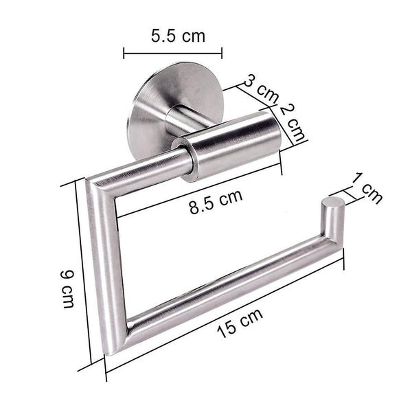 304 Stainless Steel Perforated Free Roll Paper Holder Brushed Toilet Carousel 4