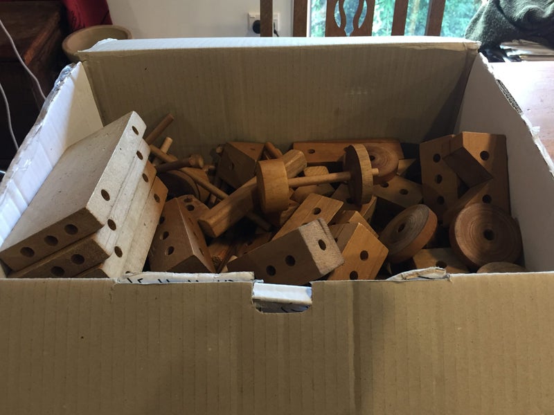 Box of Wooden Building Blocks Carousel 2