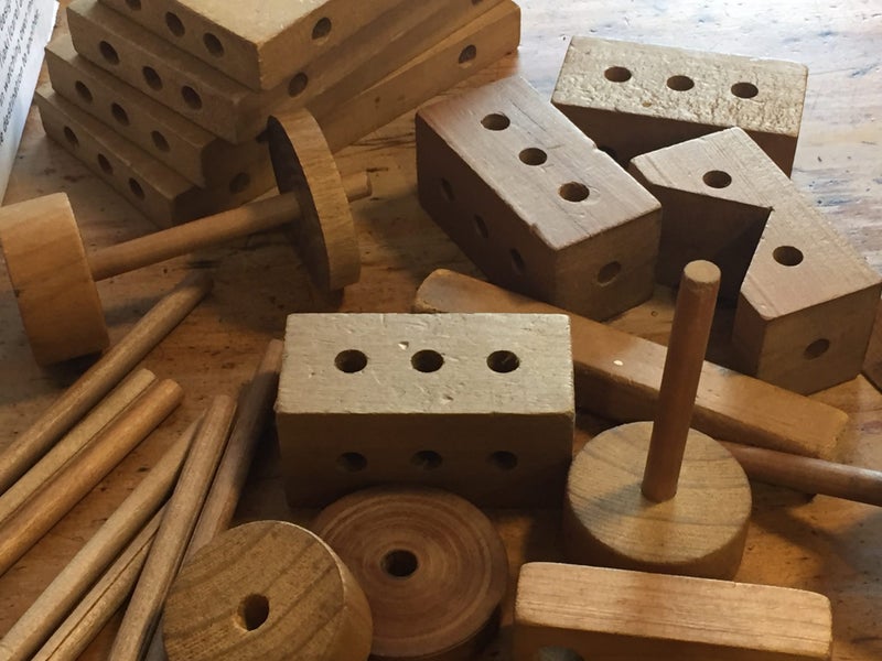 Box of Wooden Building Blocks Carousel 8