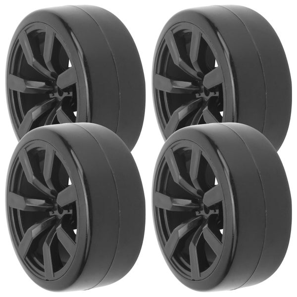 rc tire for wpl d12 rc car accessory 4Pcs 63mm RC Rubber Tires Drift Tyres Carousel 1