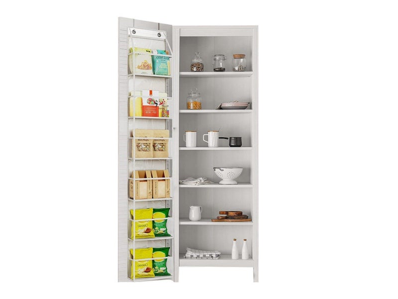 2Pcs 6-Shelf Over The Door Hanging Organizer with Clear Plastic Pockets - White Carousel 2