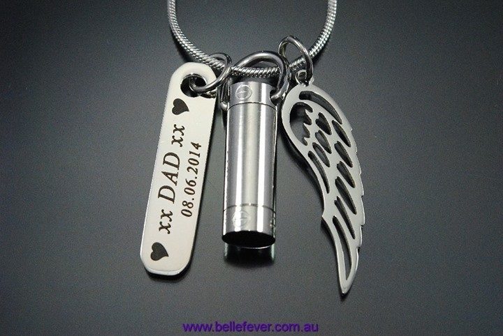 Personalised Memory Ashes Necklace - Carry your loved one with you always! Carousel 2
