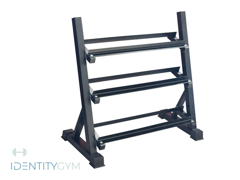 IdentityGYM dumbbell rack 98cm 3 tier Carousel 1