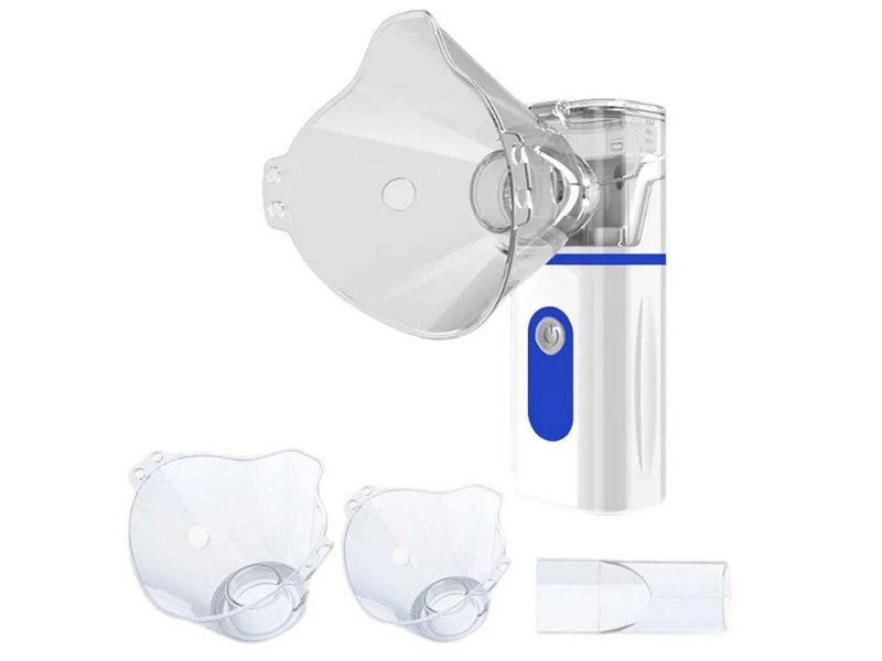 Portable Mesh Nebulizer Machine Battery Operated for Breathing Problems Blue Carousel 1
