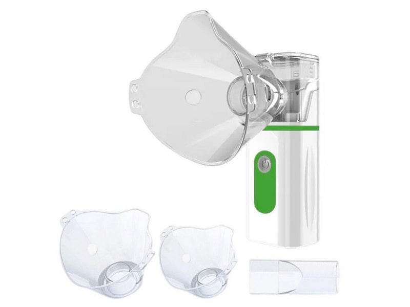 Portable Mesh Nebulizer Machine Battery Operated for Breathing Problems Green Carousel 1