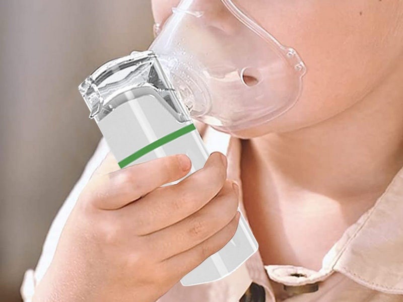 Portable Mesh Nebulizer Machine Battery Operated for Breathing Problems Green Carousel 2