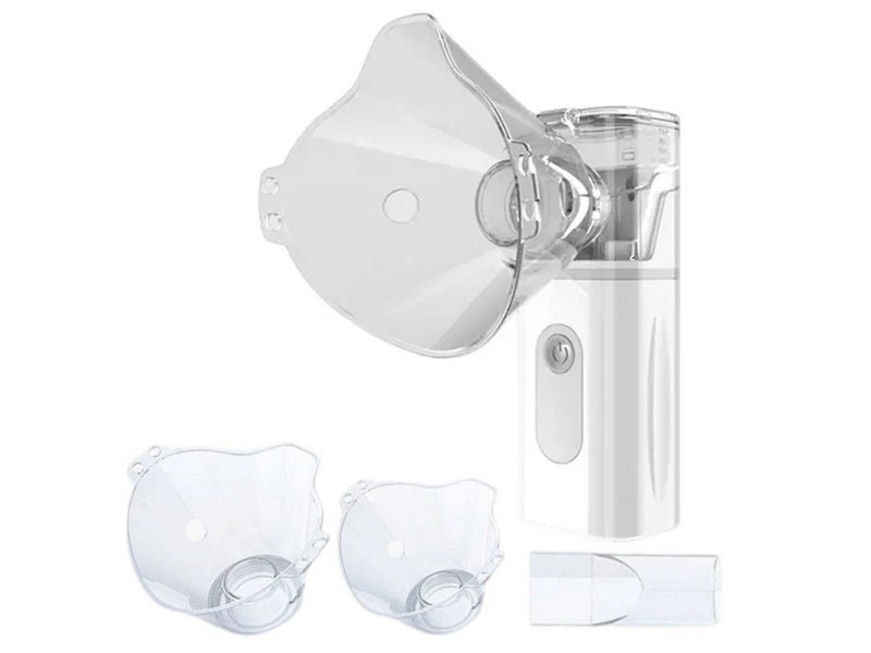 Portable Mesh Nebulizer Machine Battery Operated for Breathing Problems Grey Carousel 1