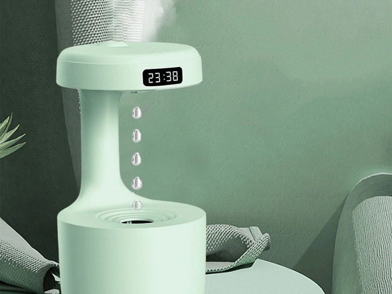 800ml USB Cool Mist Humidifier Anti-Gravity Water Droplets Air Humidifier Green Carousel 2