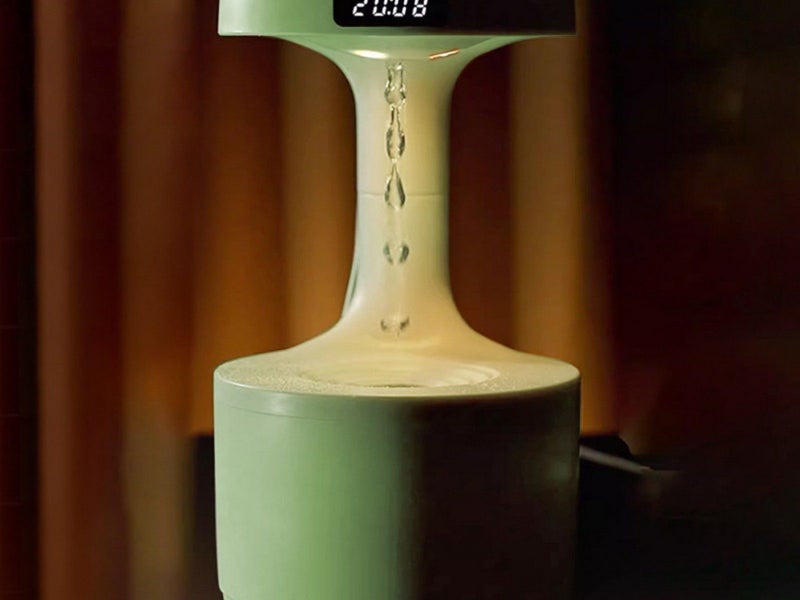 800ml USB Cool Mist Humidifier Anti-Gravity Water Droplets Air Humidifier Green Carousel 3