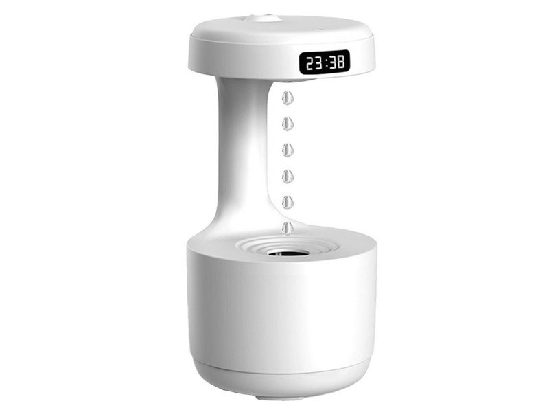 800ml USB Cool Mist Humidifier Anti-Gravity Water Droplets Air Humidifier White Carousel 1