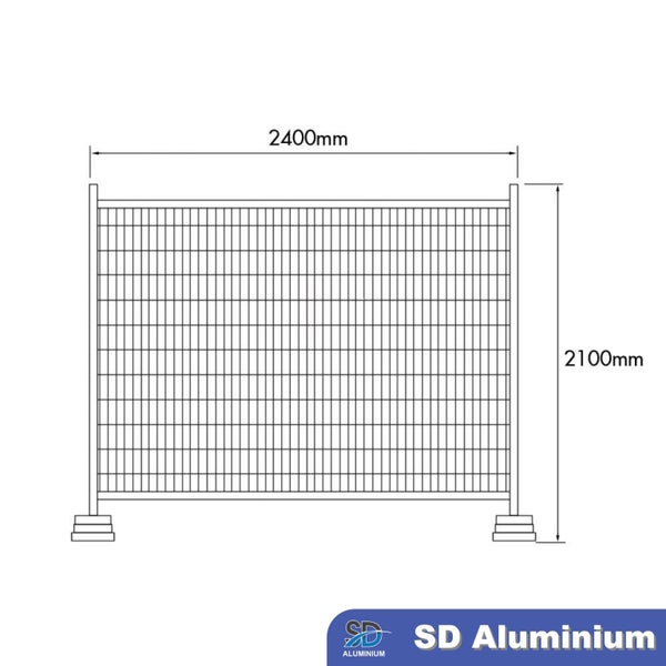 Temporary Fencing - Panel+Clamp - 2.1m x 2.4m Carousel 9