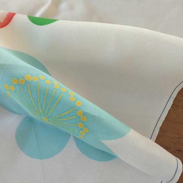 Vintage Japanese Kimono silk fabric. Carousel 3