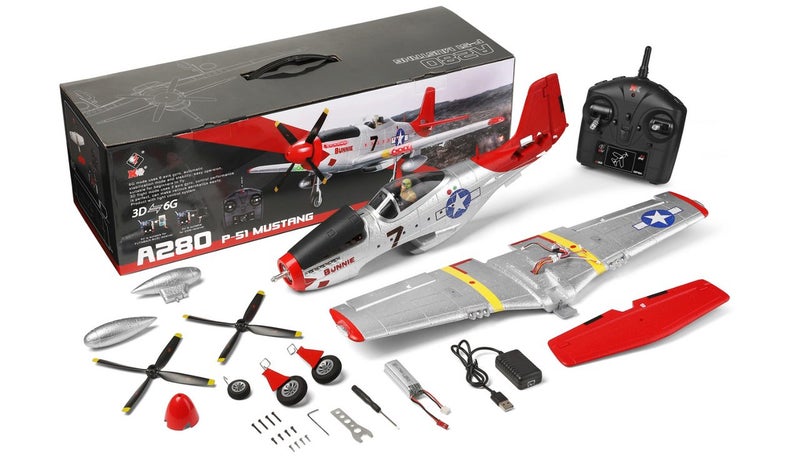 XK A280 P-51 Mustang with 3D/6G Gyro System 560mm Wingspan 2.4GHz 4CH EPP RC ... Carousel 8