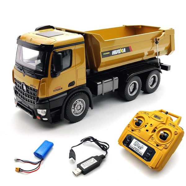 HUI NA 1582 Upgraded Full Metal RTR 2.4GHz 10 channel 1:14 RC Dump truck Carousel 10