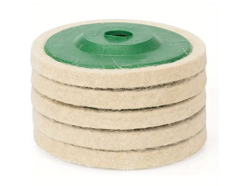 5-Piece Wool Polishing Pads 5 Inch, Metal Polishing Car Buffing, Grinding, Glass Carousel 8