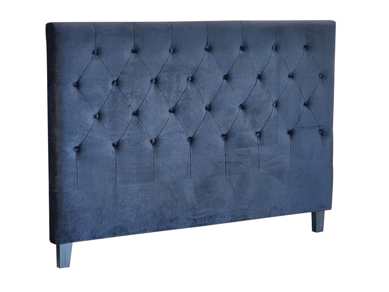 Headboard buttons king size black Velvet Carousel 5