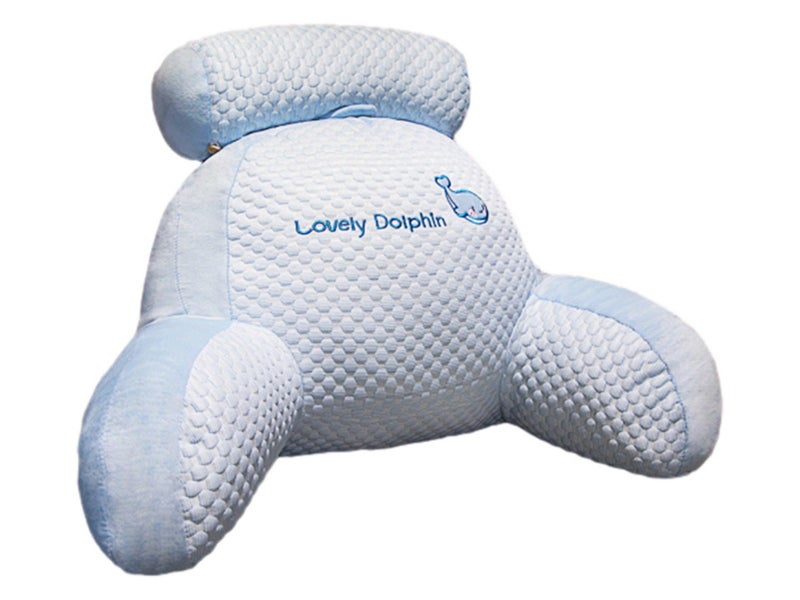 Bed Backrest Reading Pillow Neck Lumbar Support Seat Cushion with Arms Dolphin Carousel 2