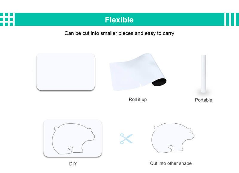Flexible Rubber Magnetic Whiteboard Sheet A4 Carousel 9