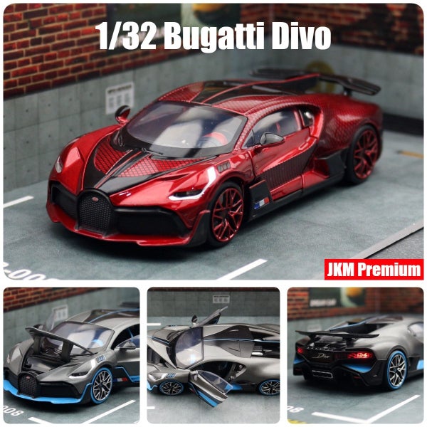 1/32 Bugatti DIVO JKM Miniature Toy Car For Children Diecast Model Carousel 1