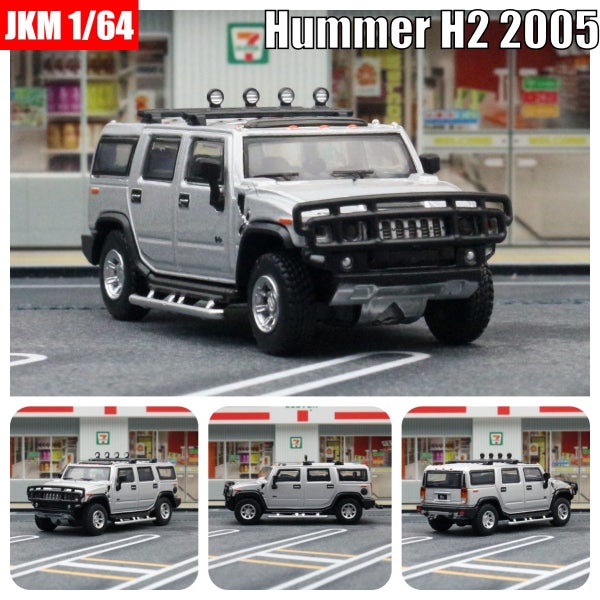 1:64 Hummer H2 Miniature Model, JKM 1/64 Premium SUV Sport Toy Car Carousel 1