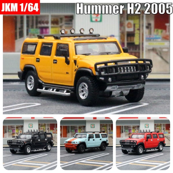 1:64 Hummer H2 Miniature Model, JKM 1/64 Premium SUV Sport Toy Car Carousel 2
