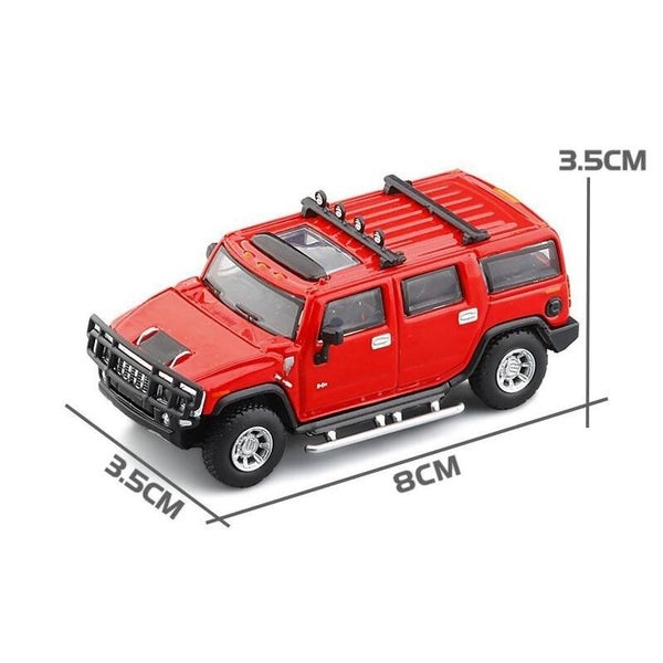1:64 Hummer H2 Miniature Model, JKM 1/64 Premium SUV Sport Toy Car Carousel 7