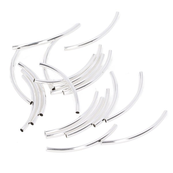 curved noodle tube spacer beads curved tube beads jewelry making accessories diy Carousel 1