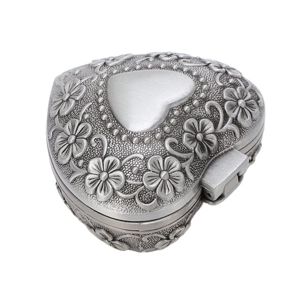 metal heart shaped jewelry box vintage jewelry box vintage jewelry storage box Carousel 2