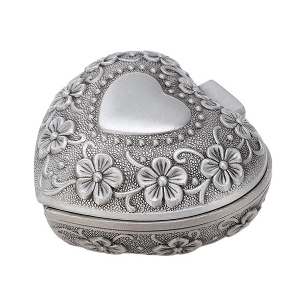 metal heart shaped jewelry box vintage jewelry box vintage jewelry storage box Carousel 8