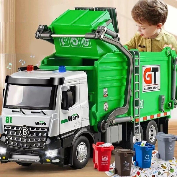 Garbage Truck Toys for Boys,Garbage Truck Toys Metal Diecast, Carousel 2